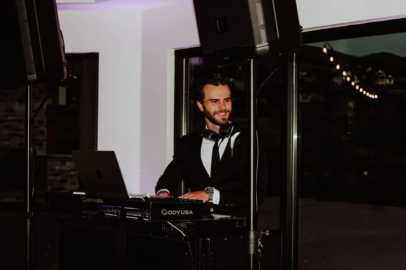 Rooftop wedding reception